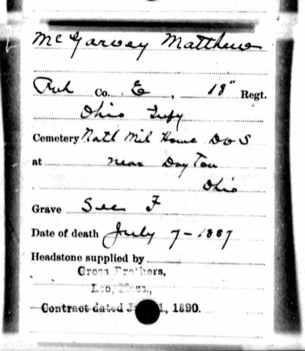 Headstone receipt